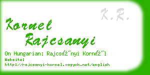 kornel rajcsanyi business card